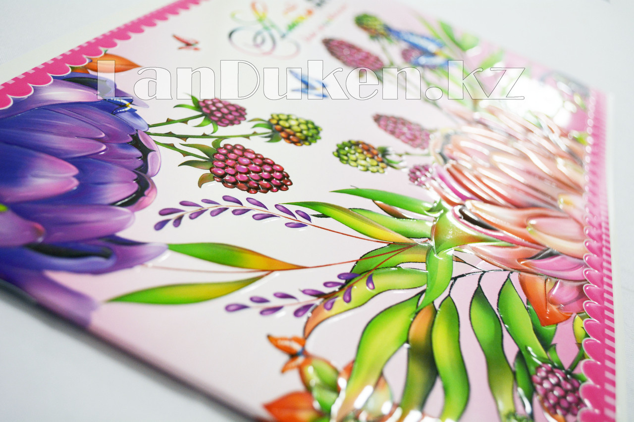 Альбом для рисования 3D цветы и бабочки 24 листа Yalong 811-24-70A - фото 5 - id-p56549347