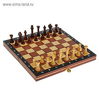 Игра настольная "Шахматы", доска и фигуры дерево, 27х27 см