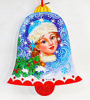 Гирлянда "Снегурочка-колокольчик", картонная, 27 см