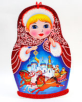 Гирлянда "Матрешка", картонная, 30 см