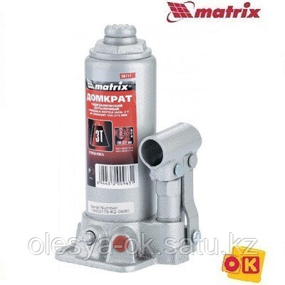 Домкрат 3 т, подъем 194–372 мм. MATRIX MASTER, фото 2