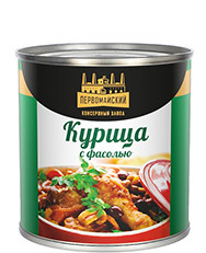 Консервы «Мясо кур с фасолью» 325 гр, фото 1
