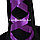 Шляпа ведьмы из велюра на Хэллоуин (Halloween) черная с фиолетовыми лентами, фото 6