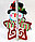 Гирлянда "Звезда-снеговик", картонная, 28 см, фото 2