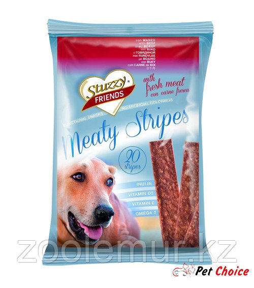 Stuzzi Friends Meaty Stripes полосочки для собак (с говядиной)  200 гр