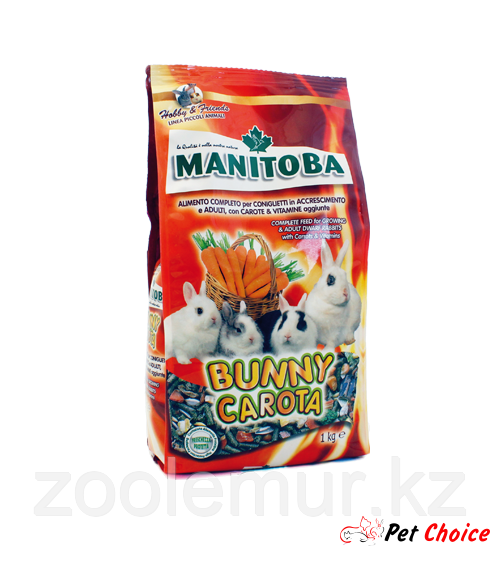 Manitoba Bunny Carota корм с морковью для молодых и взрослых кроликов 1 кг.