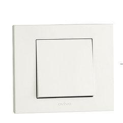 GRANO белый  переключатель 1 кл.