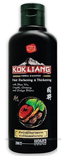 Травяноой шампунь для темных волос Kokliang (Kokliang shampoo hair darkening thickening) 200мл