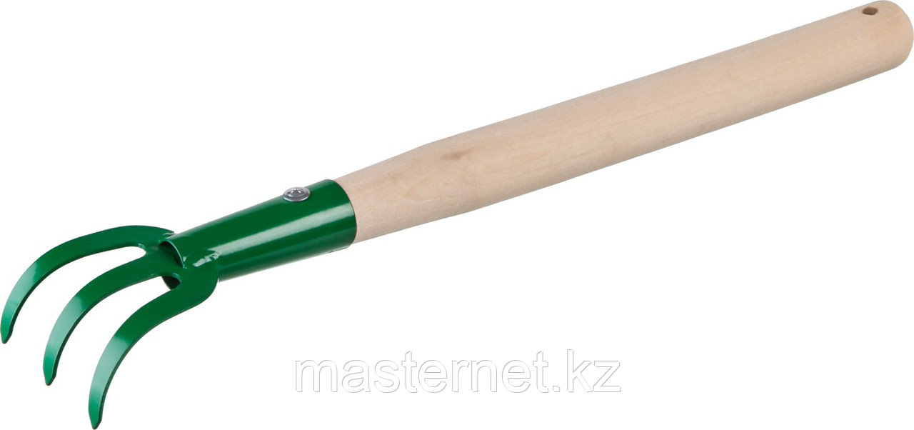 Рыхлитель 3-х зубый, с деревянной ручкой, РОСТОК 39616, 75x75x430 мм - фото 1 - id-p45773509
