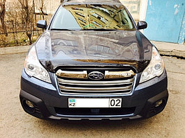 Мухобойка (дефлектор капота) Subaru Outback 2010-2014 (Euro type) OEM с логотипом