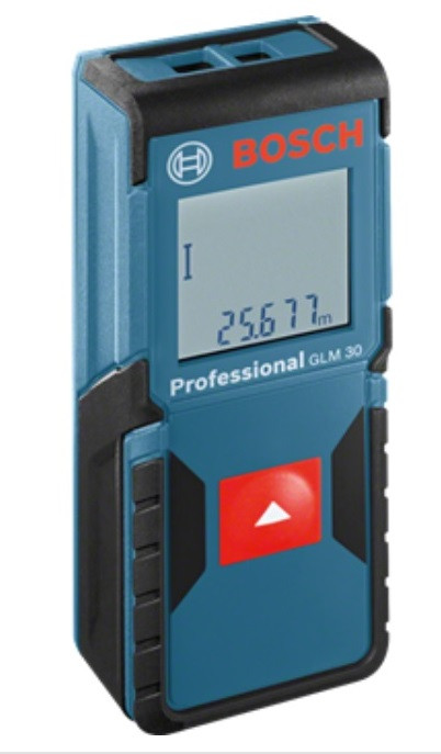 Профессиональный лазерный дальномер (30 м) Bosch GLM 30 Professional. Внесен в реестр СИ РК.