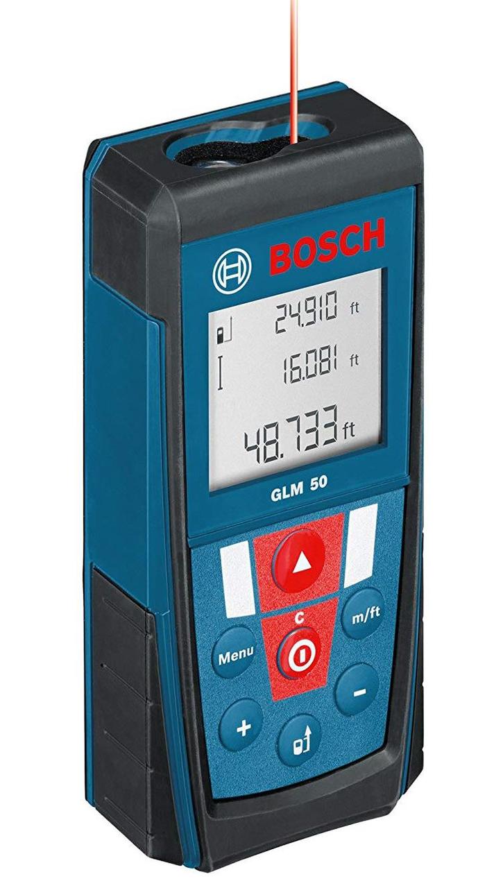 Профессиональный лазерный дальномер (50 м) Bosch GLM 50 Professional. Внесен в реестр СИ РК.