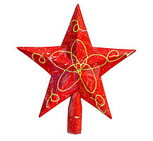 Гирлянда звезда на елку, красная, 17 см