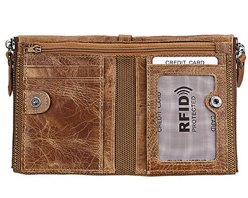 Кожаное портмоне с защитой RFID - Успейте сделать заказ!