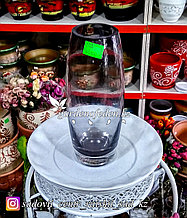 Стеклянная, декоративная ваза. Высота 30см. Цвет: Черный.