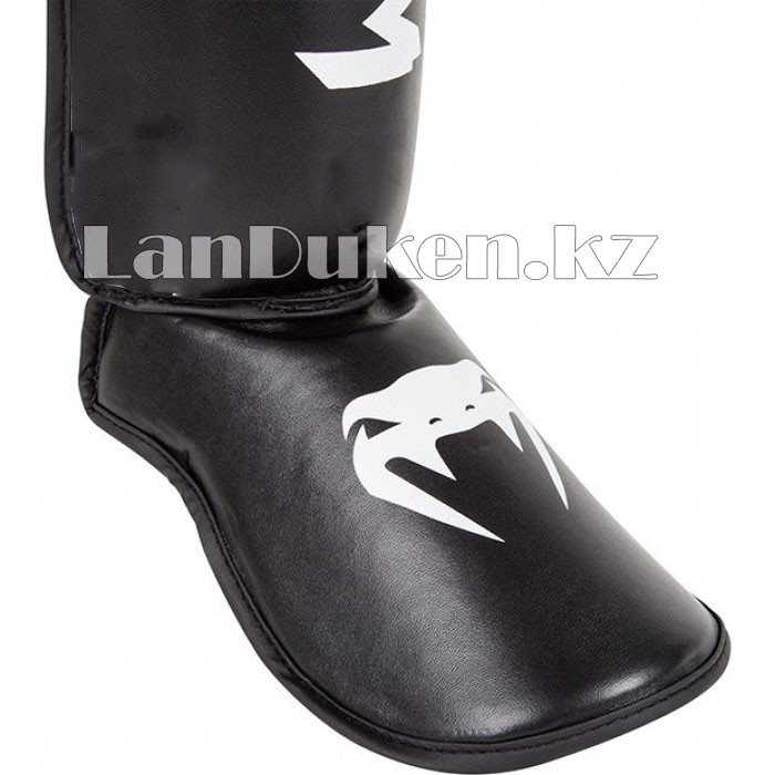 Щитки для ног Venum Elite Black (с белой надписью) - фото 4 - id-p56657843