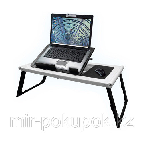 Портативный складной столик для ноутбука "Super Table" (Супер тэйбл) со встроенным кулером, Алматы