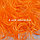 Парик оранжевый с челкой и легкими локонами 58 см, фото 5