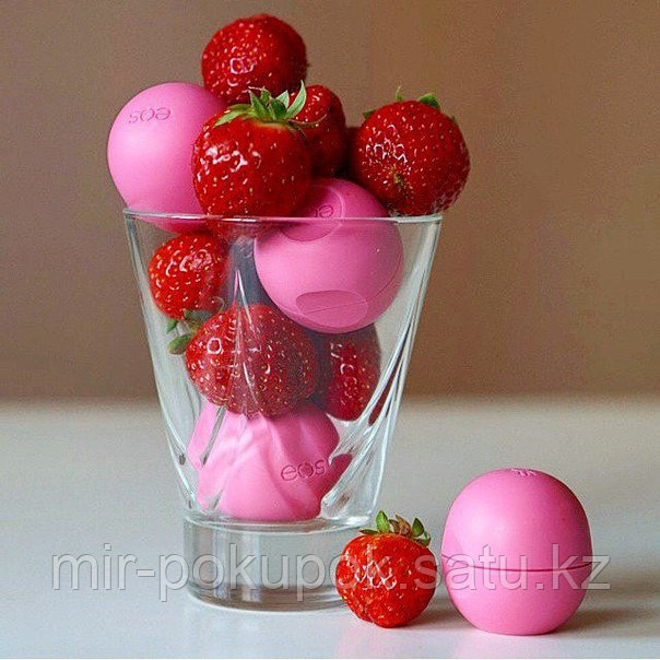 Бальзам для губ EOS Strawberry Sorbet Клубничный сорбет, Алматы
