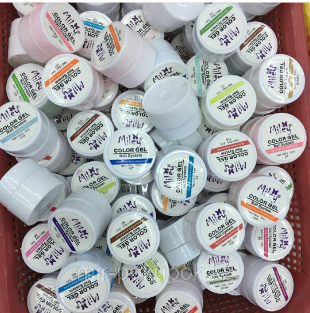 Распродажа! Гелевые краски для ногтей Miley Color Gel, 3 шт. (Корея), Алматы