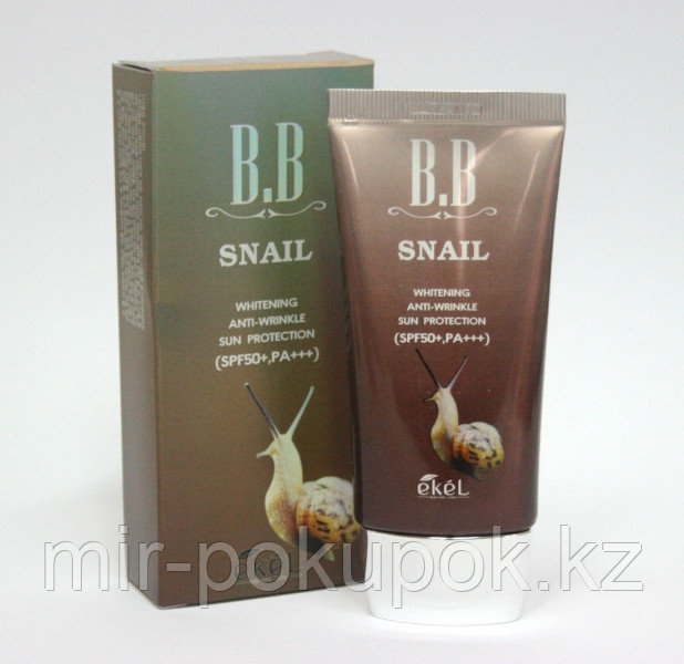 ББ-крем с фильтратом слизи улиток EKEL SNAIL BB CREAM SPF 50+ РА+++, Алматы