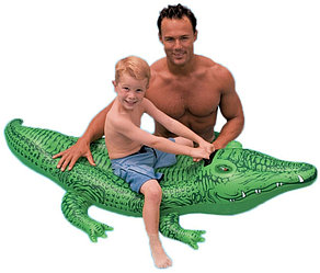 Детская игрушка Intex "Надувной крокодил" (168* 86 см) для плавания, бассейна, моря, Алматы