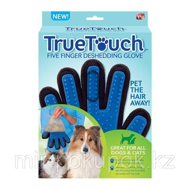 Перчатка для вычесывания шерсти домашних животных True Touch, Алматы