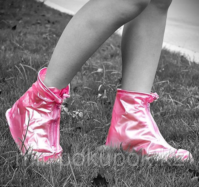 Защитные чехлы (дождевики, пончи, бахилы) для обуви от дождя и грязи с подошвой цветные - фото 2 - id-p56663964