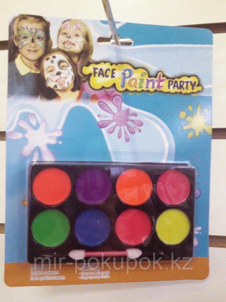 Аквагрим Face Paints, краски для лица (8 цветов), Алматы