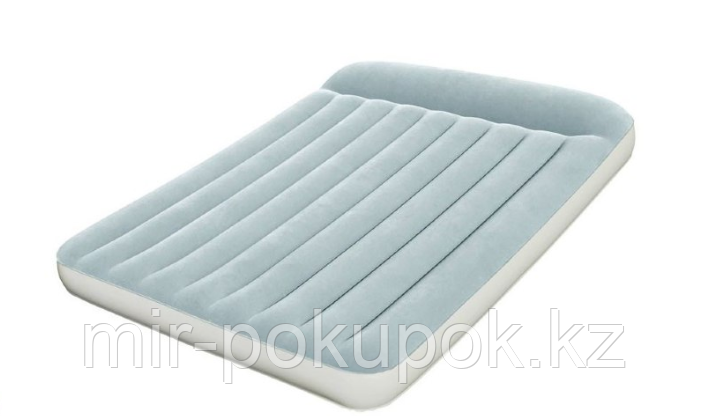 Кровать надувная двуспальная 191x137x30 см, Bestway 67462, поверхность флок, встроенный насос, Алматы