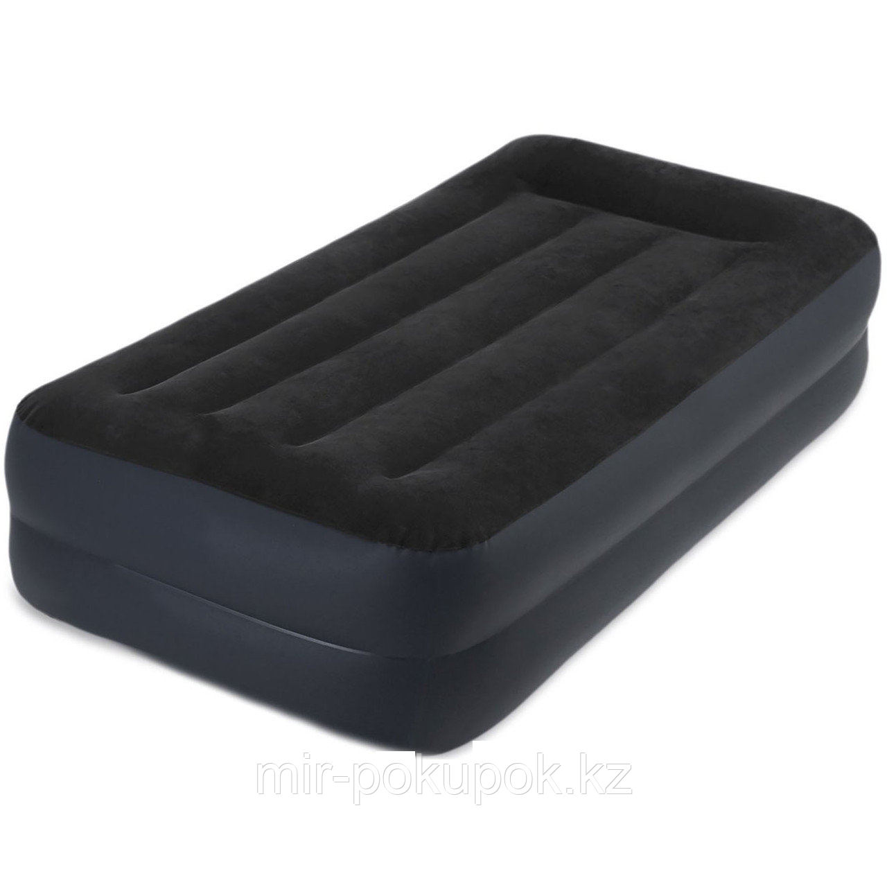 Кровать надувная Intex 99х191х42 см, max 136 кг Intex 64122, поверхность флок, встроенный насос, Алматы