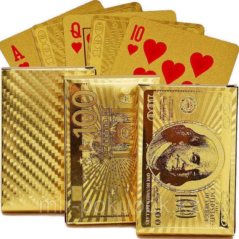 Колода игральных карт под золото и серебро Premium Gold Standard Poker, Алматы - фото 2 - id-p56668068