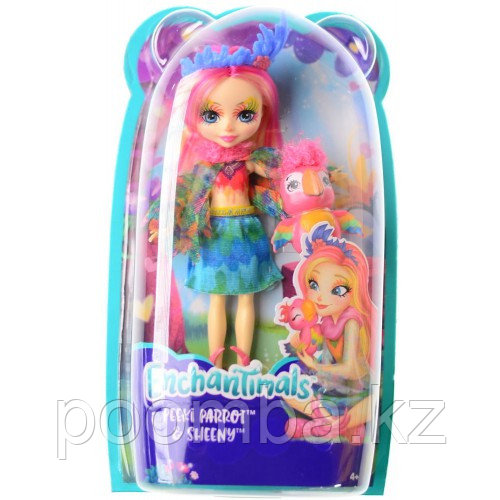 Enchantimals Кукла "Энчантималс" с питомцем - Пикки Какаду, 15 см