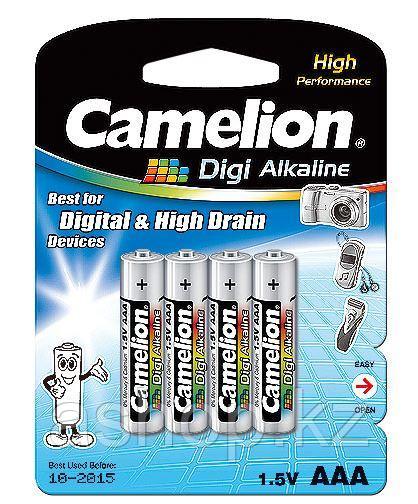 Батарейка Camelion LR03-BP4DG 1,5 В, Упакова: Блистер 4 шт., Аналоги: LR03\24A\AAA\А286, Тип батареи: Щелочная
