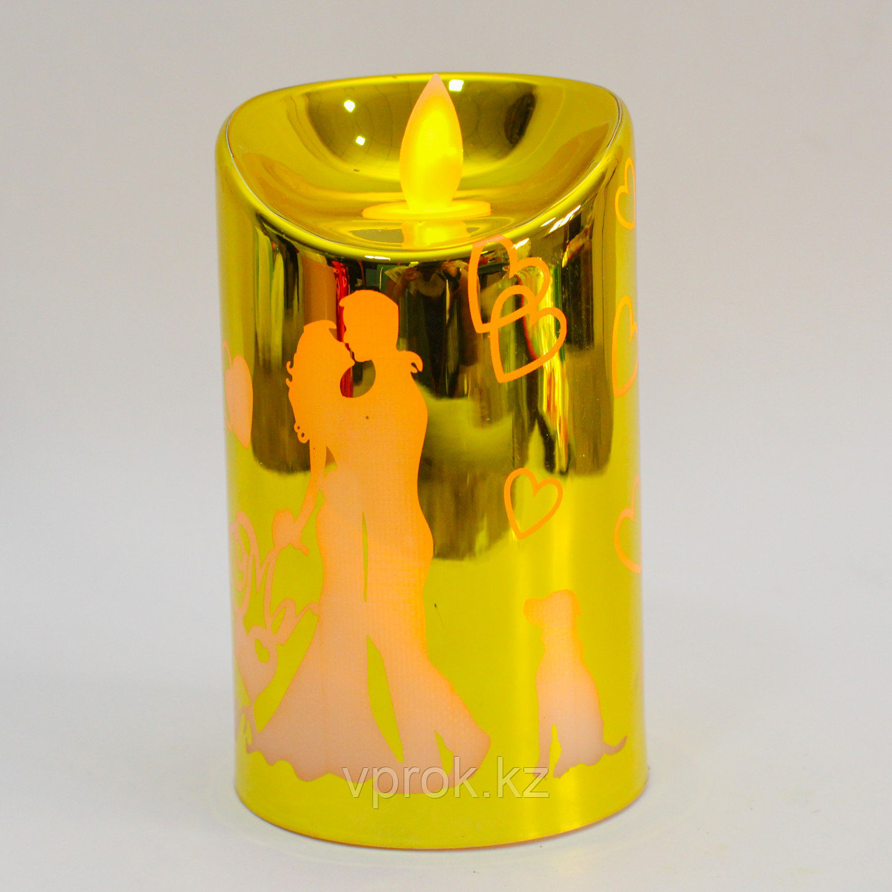 Светодиодная свеча на батарейках, "Парень и девушка", желтая - фото 1 - id-p56684617