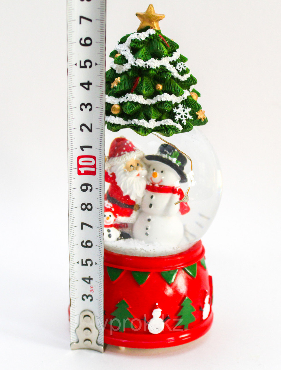 Шар со снегом музыкальный с подсветкой "Дед мороз и снеговик" (17 см) - фото 3 - id-p56684708