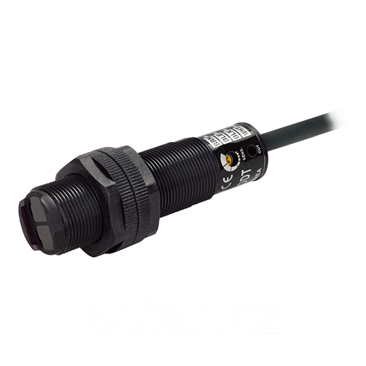Датчик оптический диффузионный М18, NPN НО, расстояние срабатывания 400мм пластик