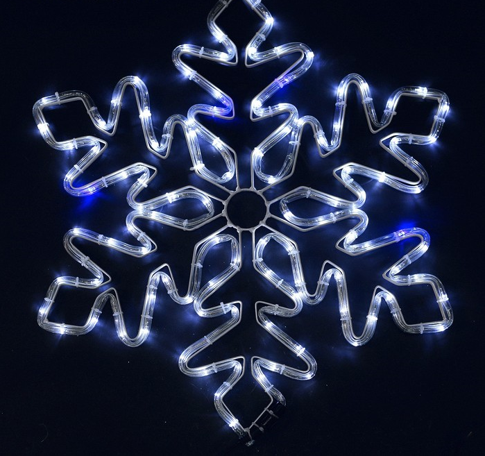 Фигура дюралайт "Снежинка" 54х54 см,120/20 LED, БЕЛЫЙ-СИНИЙ