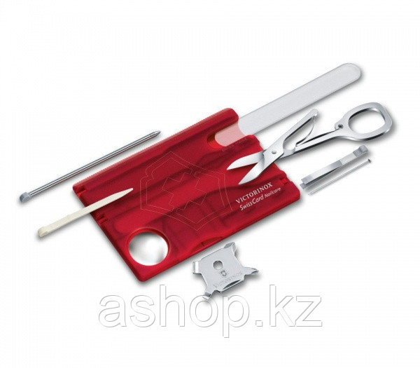 Швейцарская карта дорожный набор Victorinox SwissCard Nailcare, Функционал: Универсальная, Кол-во функций: 13
