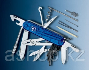 Нож складной универсальный Victorinox CyberTool 34, Кол-во функций: 35 в 1, Цвет: Синий (прозрачный), (1.7725.