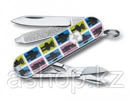 Нож складной карманный Victorinox Chanting Robots, Функционал: Туризм, Кол-во функций: 7 в 1, Цвет: Разноцветн
