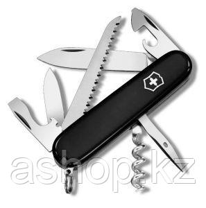 Нож складной армейский Victorinox Camper, Функционал: Туризм, Кол-во функций: 13 в 1, Цвет: Чёрно-белый, (1.36