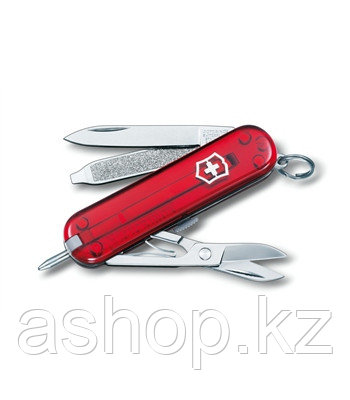 Нож складной карманный Victorinox Signature Ruby, Функционал: Туризм, Кол-во функций: 7 в 1, Цвет: Красный (пр