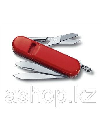 Нож складной карманный Victorinox Classic, Функционал: Туризм, Кол-во функций: 8 в 1, Цвет: Красный, (0.6223.Y
