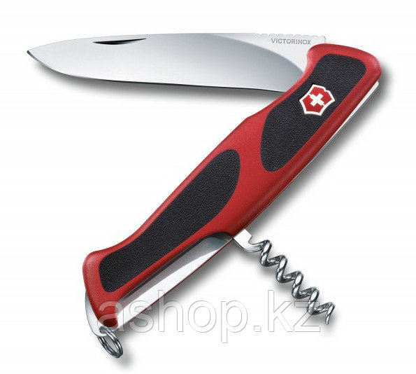 Нож складной карманный Victorinox Rangergrip, Функционал: Туризм, Кол-во функций: 5 в 1, Цвет: Красно-чёрный,