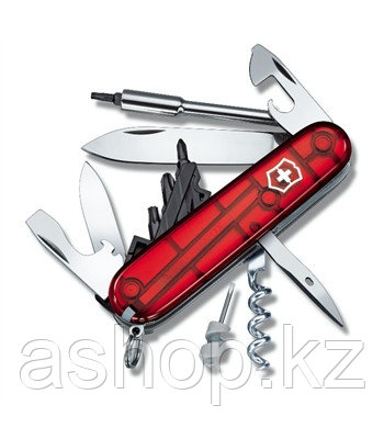 Нож складной универсальный Victorinox CyberTool 34, Кол-во функций: 35 в 1, Цвет: Красный (прозрачный), (1.772