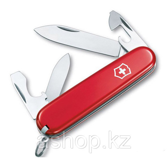 Нож складной офицерский Victorinox Recruit, Функционал: Туризм, Кол-во функций: 10 в 1, Цвет: Красный, (0.2503