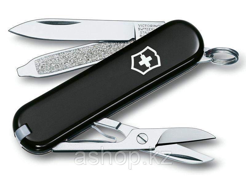 Нож складной универсальный Victorinox Classic SD, Кол-во функций: 7 в 1, Цвет: Чёрный, (0.6223.3B1)