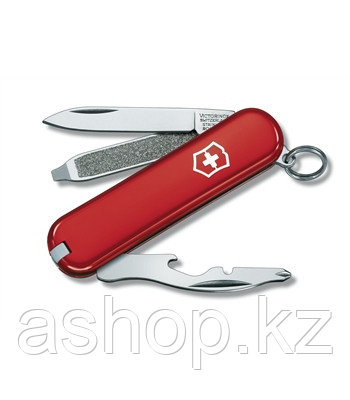Нож складной карманный Victorinox Rally, Функционал: Туризм, Кол-во функций: 9 в 1, Цвет: Красный, (0.6163)
