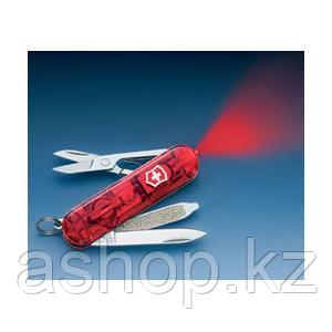 Нож складной карманный Victorinox Signature Ruby, Функционал: Туризм, Кол-во функций: 7 в 1, Цвет: Красный (пр